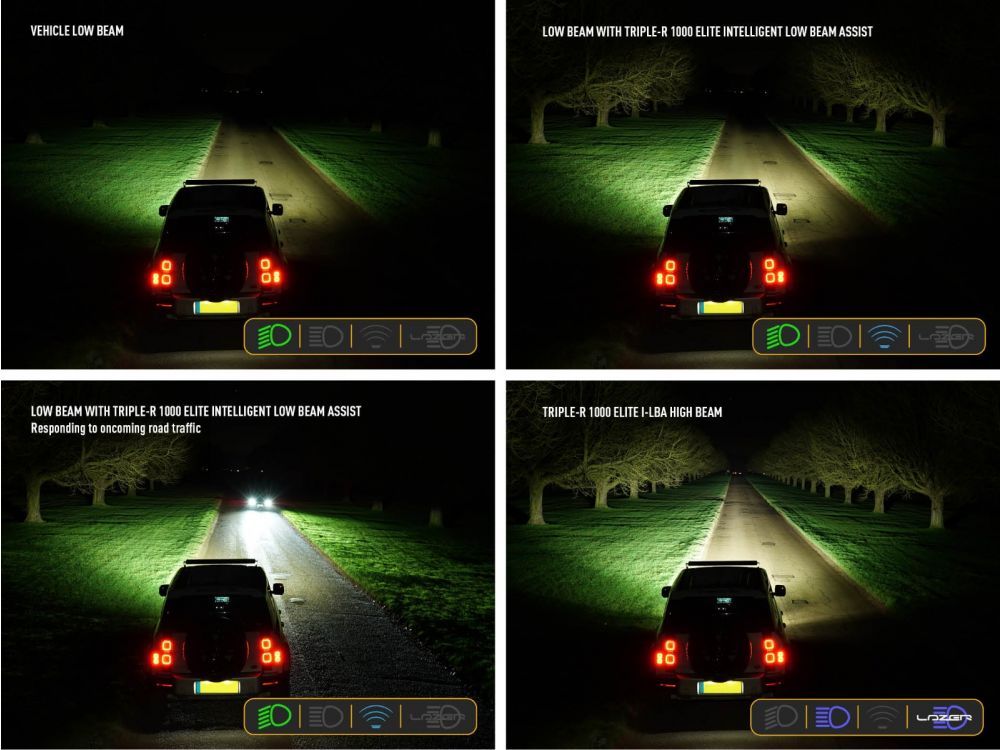 Lazer Lamps Triple-R 1000 Elite Lamp With Low Beam Assist Gen 2 410mm PN: 00R8-LBA-B