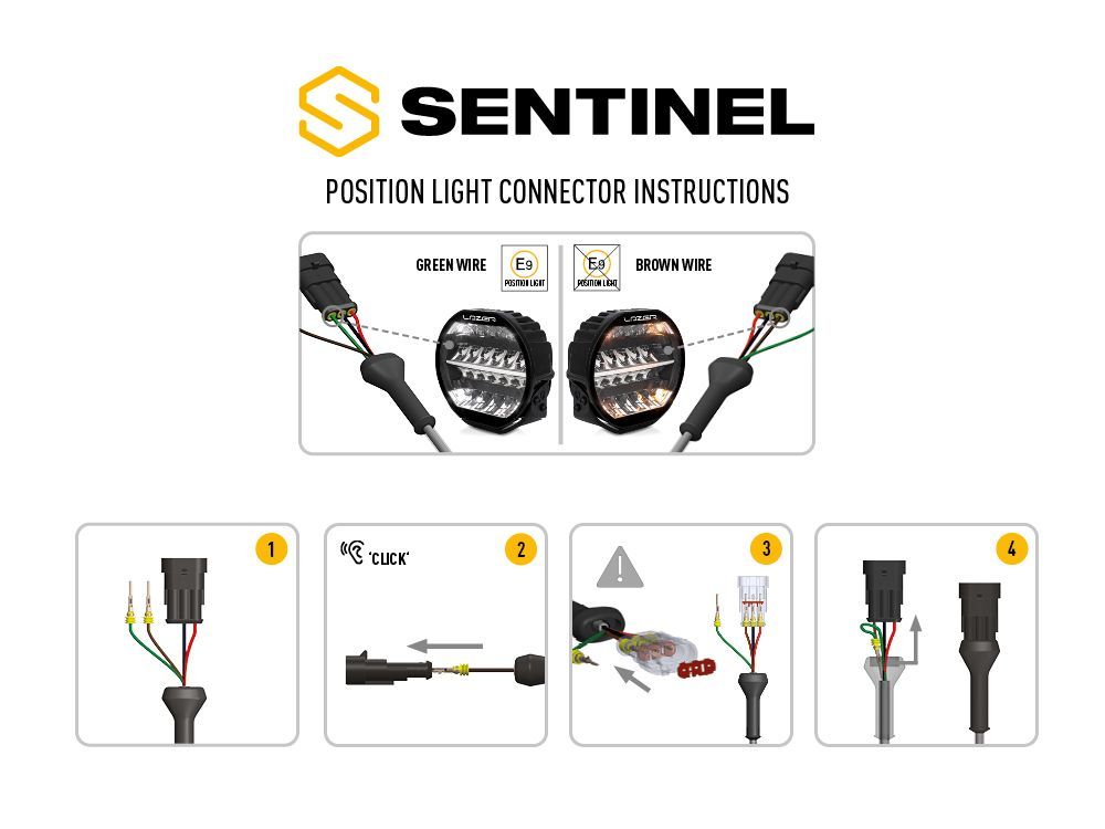 Lazer Lamps Sentinel Chrome 9" LED Driving Light With Position Light PN: 0S9-PL-CHR-SM