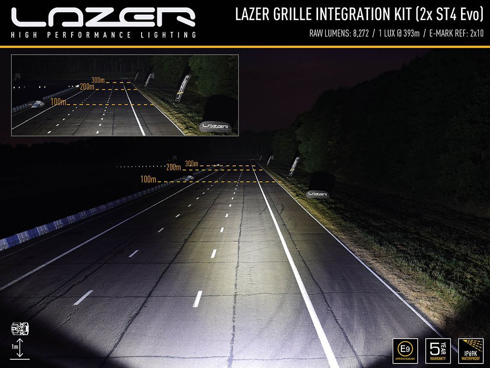 Lazer Lamps Mercedes Citan (2022+) ST4 Grille Kit PN: GK-MCT-01K