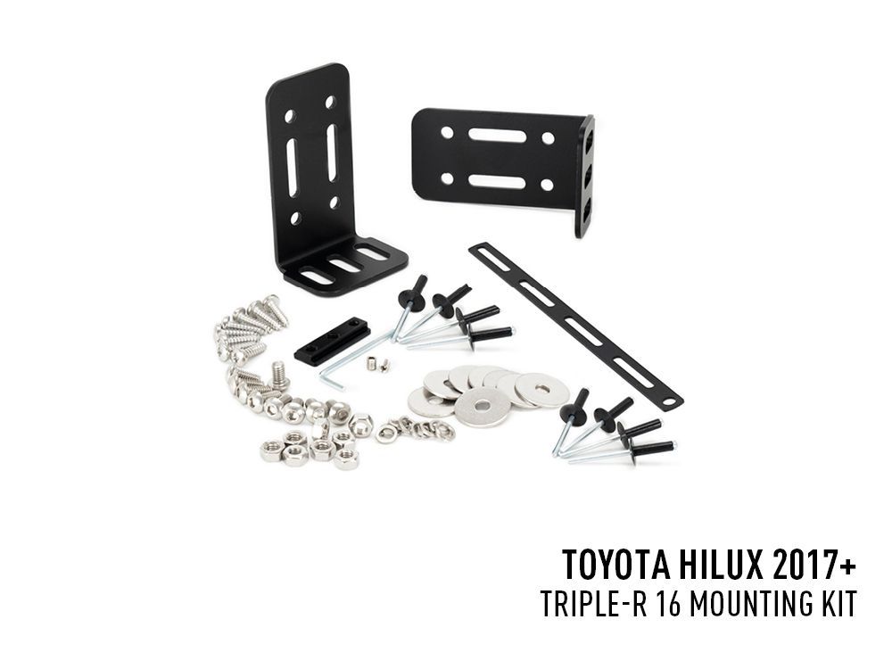 Lazer Lamps Toyota Hilux (2017+) Triple-R 16 Elite Bumper Beam Mounting Kit PN: VIFK-HILUX-G2