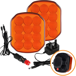 Durite Magnetic Rechargeable Amber LED Warning Lights PN: 0-441-11