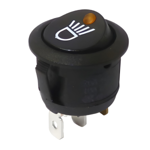 Van Master 20mm 12/24V Round on/off LED Spot Illuminated Rocker Switch Work Light Image PN: VMGSWITCH3