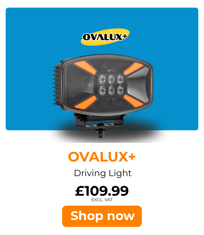 VMG-OVALUX+ Van Master OVALUX+ Oval Driving Lamp with Dual Colour Position Light and Strobe