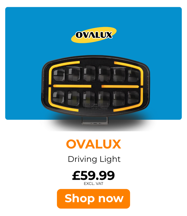 Van Master Oval Driving Lamp With Amber or White Dynamic Position Light PN: VMG-OVALUX