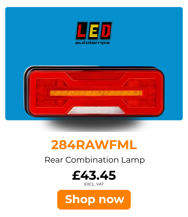 284RAWFML LED Autolamps 284RAWFML 12/24V Multifunction Rear Lamp With Left Dynamic Indicator