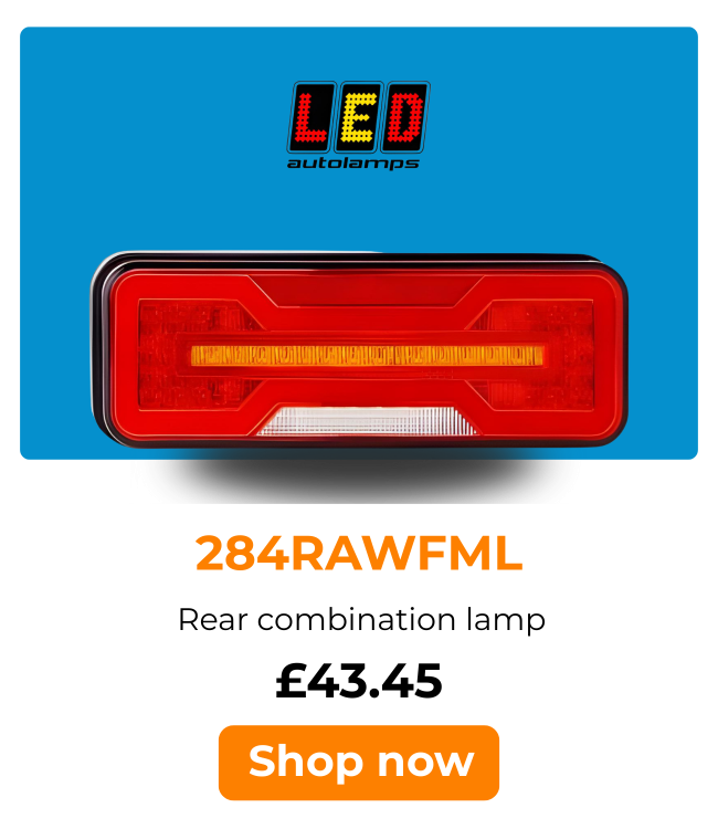 284RAWFML LED Autolamps 284RAWFML 12/24V Multifunction Rear Lamp With Left Dynamic Indicator
