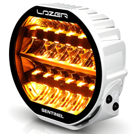 Lazer Lamps Sentinel 9" Highline (White) Gen2 LED Driving Light With Position Light (NEW MODEL) PN: 0S9-HLE-PL2-WHT