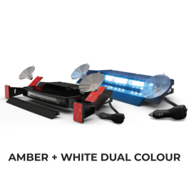 CODE3 Dual Colour Window Warning Light Amber & White PN: CD5050VDL1-AW