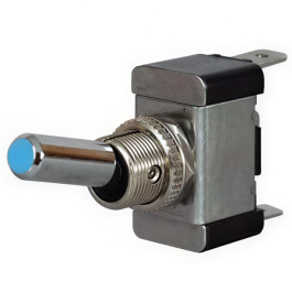 Durite 0-603-02 Blue LED On/Off Toggle Switch with Metal Lever- 12/24V PN: 0-603-02