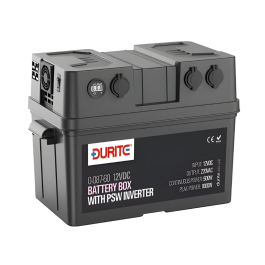 Durite 12VDC Battery Box with 500w Pure Sine Wave Inverter Charger PN: 0-087-60