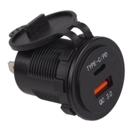 Durite 18W Dual USB Type-A and Type-C Ports Power Socket - 3A, 12/24V PN: 0-601-20