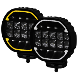 LAP Electrical 9" Round 15,000Lm Driving Light With Dynamic Start Position Light PN: LAPCV509