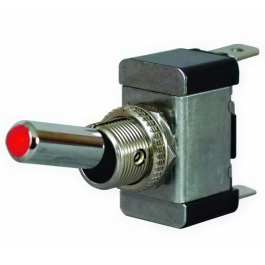 Durite 0-603-05 Red LED On/Off Toggle Switch with Metal Lever- 12/24V PN: 0-603-05