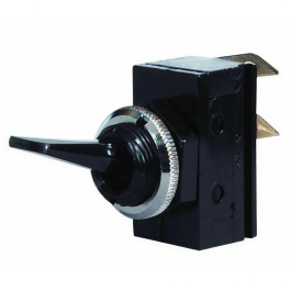 Durite 0-364-01 On/Off Toggle Switch with Flat Plastic Lever - 10A at 12V PN: 0-364-01