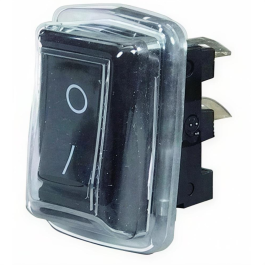 Durite 0-530-51 Black On/Off Single-Pole Rocker Switch with PVC Cover - 10A at 12V PN: 0-530-51