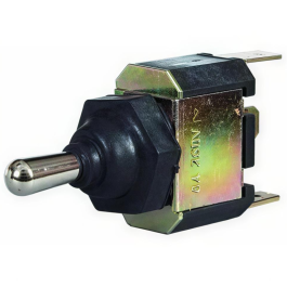 Durite 0-496-40 Splashproof On/Off/Momentary On Toggle Switch with Rubber Gaiter - 10A at 28V PN: 0-496-40