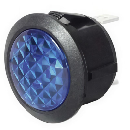 Durite 0-607-32 Blue LED Warning Light for 20mm diameter Panel Hole - 12/24V PN: 0-607-32