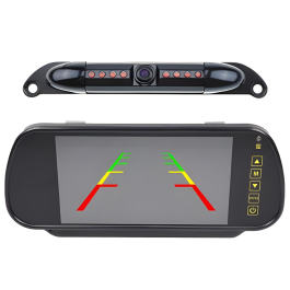 Durite Mirror Monitor Kit & 25cm Number Plate 720P camera PN: 0-775-27A