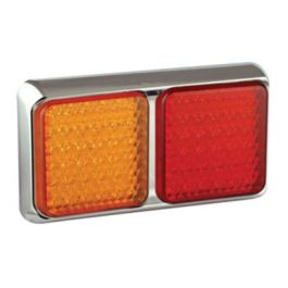 LED Autolamps 12/24V 80 Series – Double Combination Lamp - Chrome PN: 80CARME
