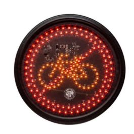 Amber Valley AVCSWL04 Round Red/Amber LED Cycle warning sign PN: AVCSWL04