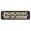 LED Autolamps 12/24V R65 4 LED Super-Slim Warning Lamp - Amber PN: SSLED4DVAR65