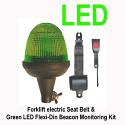 Electric Seat Belt & Green LED Flexi-Din BeacoN PN:LMB040g.kit